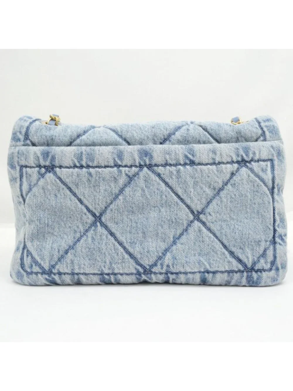 Chanel Bag Chain Shoulder Maxi Washed Denim As5734 Random Leather